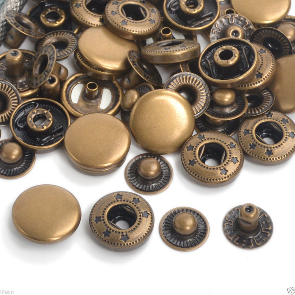 15mm S Spring Press Studs 4 Part Durable and Lightweight Etsy