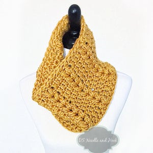 Crochet Scarf Pattern, Ribbed Puff Cowl, Crochet Infinity Scarf Pattern, Crochet Neck Warmer, Crochet Snood, Instant Download