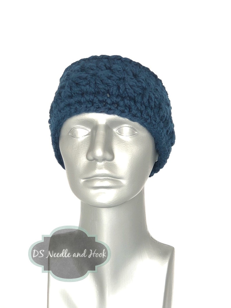 Dark Blue Ear Warmer Knit Headband Crochet Head Warmer, Blue Winter Headband Navy Blue Crochet Headband