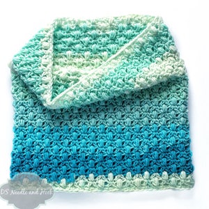 Crochet Scarf Pattern, Crochet Cowl with Puff Stitch, Staggered Puff Cowl Pattern, Crochet Neck Warmer, Crochet Snood, Instant Download