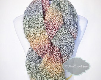 Crochet Scarf Pattern, Crochet Super Scarf, Long Scarf Pattern, Crochet Neck Warmer Pattern, Sedge Stitch Scarf Instant Download