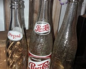 Vintage Pepsi Bottles. Set of 3. 1940 39 s, 1950 39 s, and 1960 39 s.
