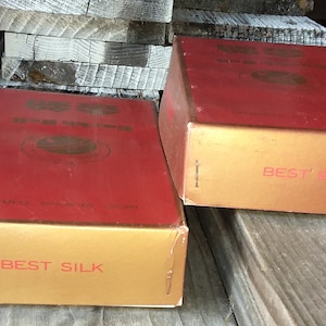 Silk Thread by Earth Bell. Black. Made in Japan. Mid century. 13 spools total