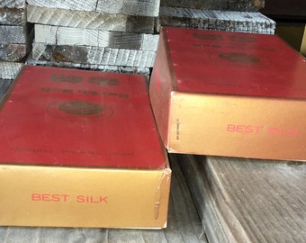 Silk Thread by Earth Bell. Black. Made in Japan. Mid century. 13 spools total