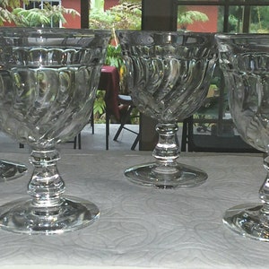 Fostoria &quot;Colony Swril&quot; goblets. Set of four.