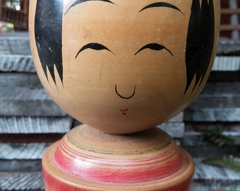 Handmade Vintage Japanese Kokeshi Doll. 12" Artisit signed