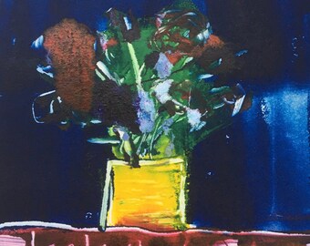 Unique Monotype Print 'For You My Love'