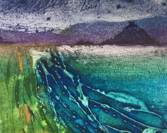 Unique Handmade Print - ‘Evening Light, Mounts Bay’ 4/5