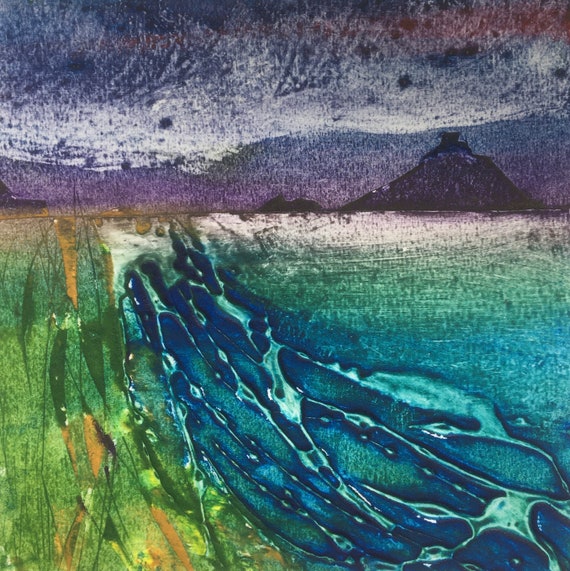 Unique Handmade Print - ‘Evening Light, Mounts Bay’ 4/5