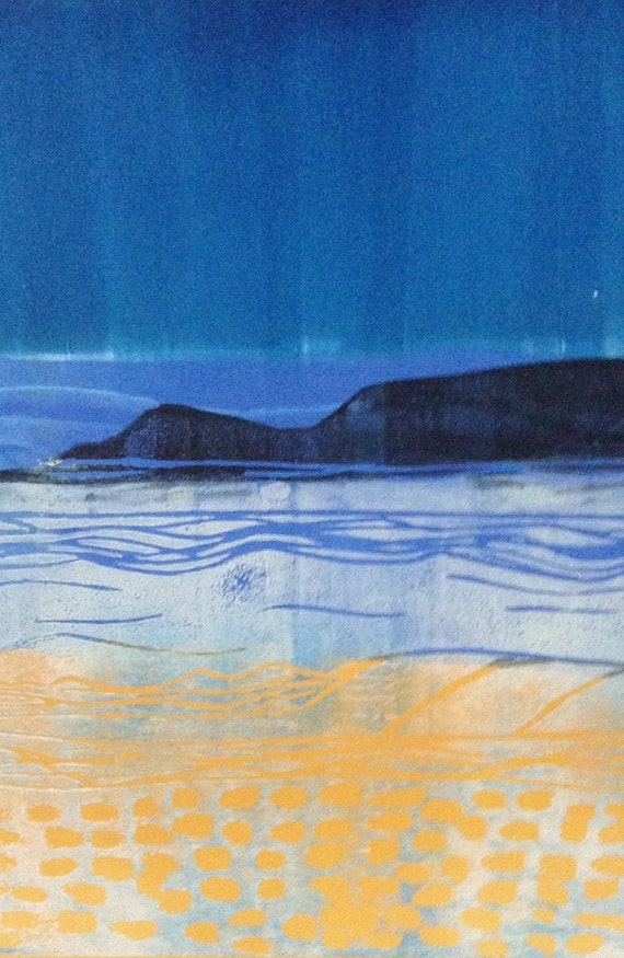 Last Light Of The Evening - Unframed  Linocut