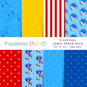 Sonic digitaal papier | Papel digitaal | Plakboekpapier | Papeldecoratie | Direct downloaden