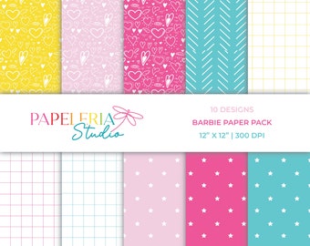 Doll Inspired Digital Paper | Papel Digital | Scrapbook Paper | Papel Decorativo | Instant Download
