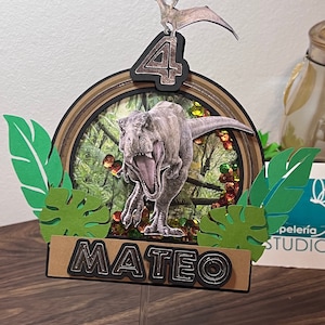 Jurassic World Cake Topper Shaker | Jurassic Birthday Party | Jurassic Cake Topper Shaker | Jurassic Cake Topper