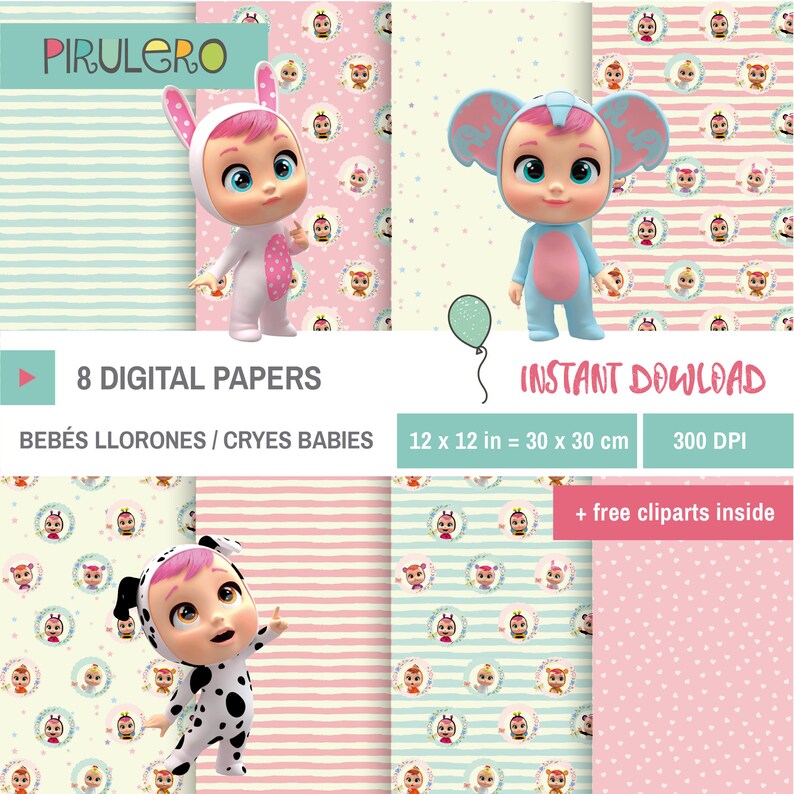 Cry Babies Bebes Llorones Free Clipart Digital Papers Etsy Cry Babies Bebes Llorones Free Clipart Digital Papers Etsy