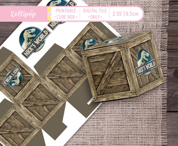 Jurassic World Favor Box, Jurassic World Treat Box, Jurassic World Birthday Party, Jurassic Park party supplies, Customized Printable box Il_570xn