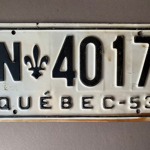 Quebec Kanada 1953 Kennzeichen