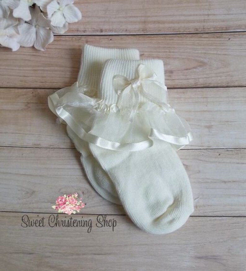 Ivory Christening Socks Baptism Socks Baby Girl Socks for Etsy