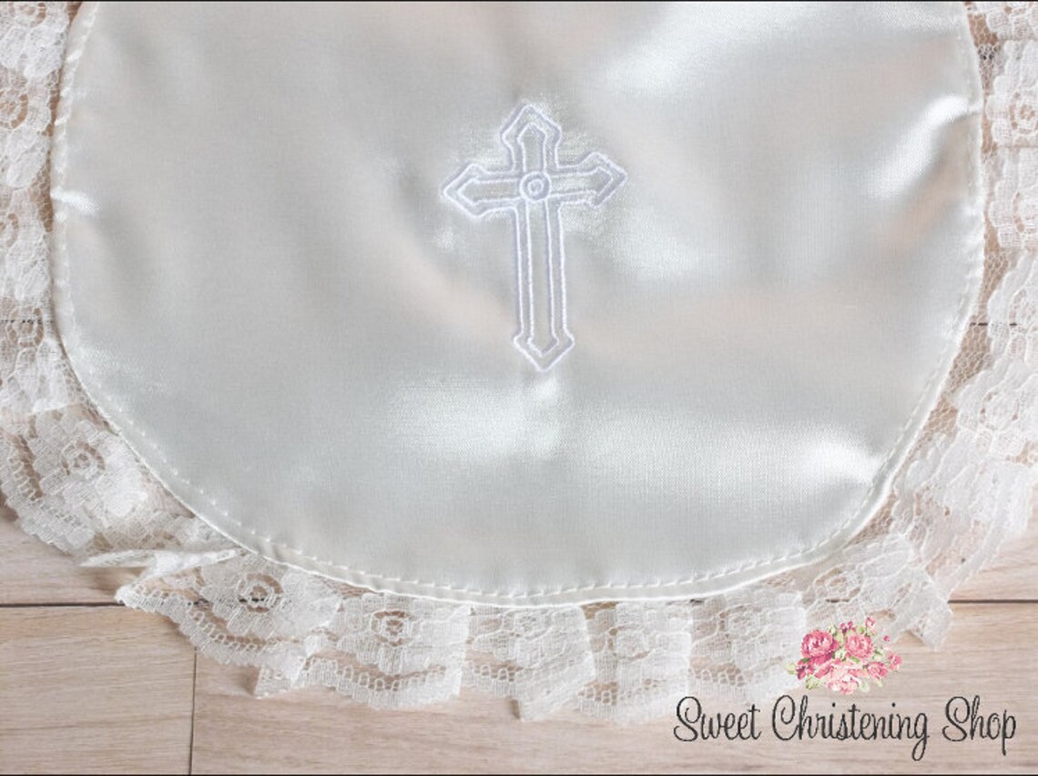 Ivory Baptism Bib Ivory Christening Bib for Girls Bib for Etsy