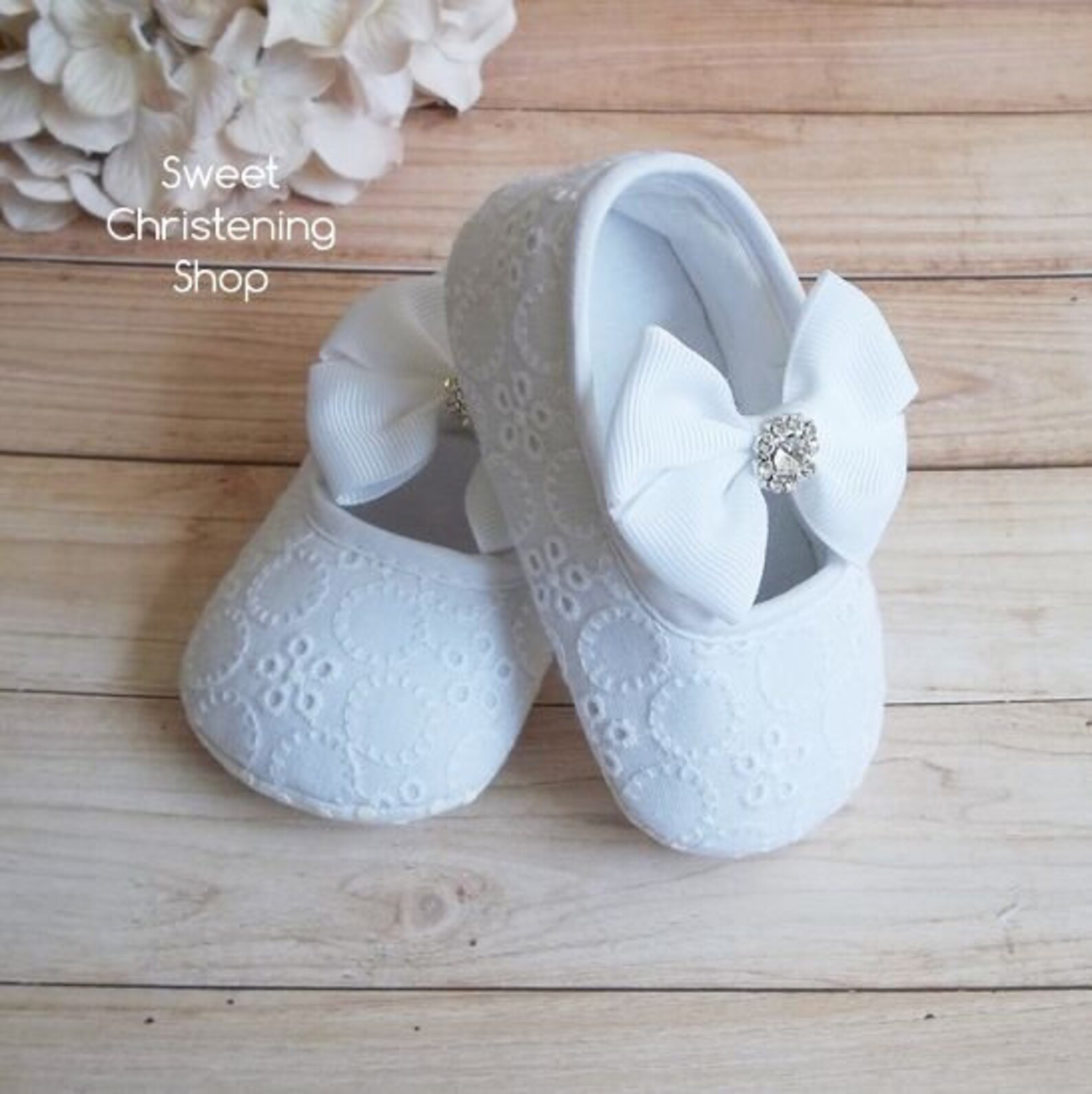 White Baptism Shoes Baby Girl Christening Shoes for Baby Etsy