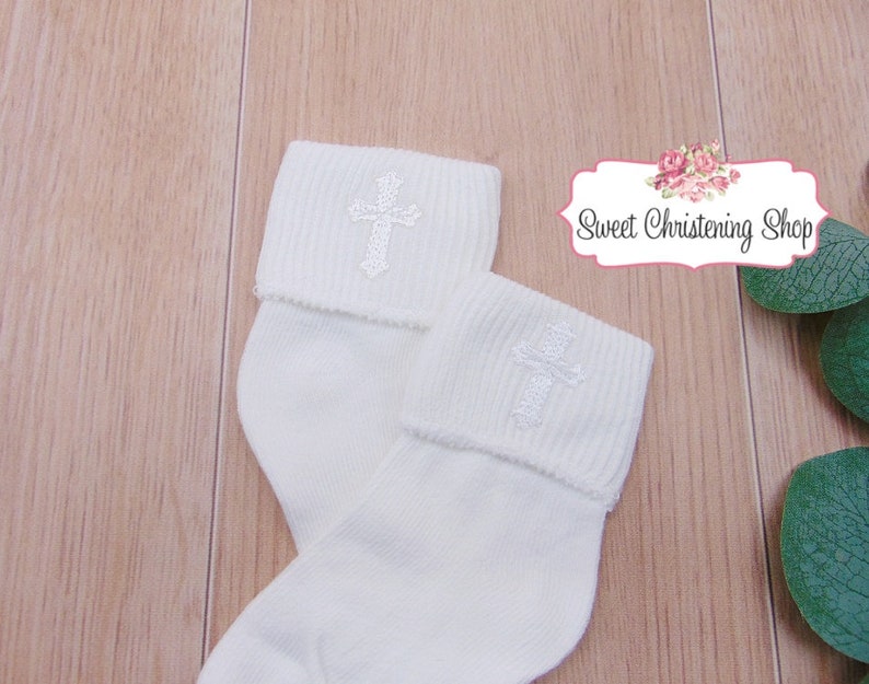 Baptism Socks Boys Boys Christening Socks Cross Socks Etsy