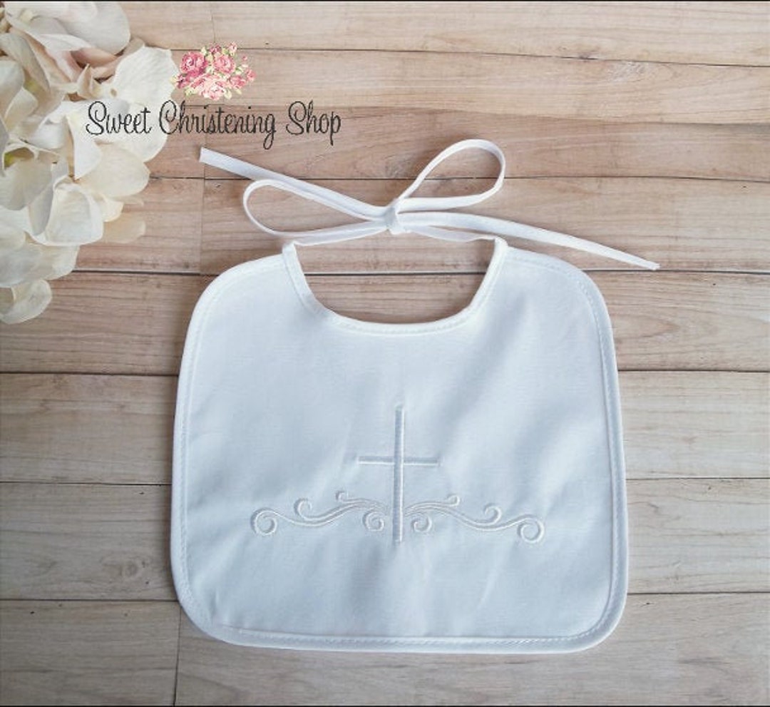 Baptism Bib for Boys Christening Bib for Girls Baptism Bib for Girl Baptismal Bib for Boy OR