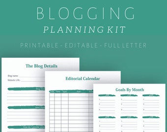Blog Planner, Blog Post Planner, Blog Planner Printable, Planner Printable, Printable Blog Workbook, Blog Post Planner, Blog Organizer