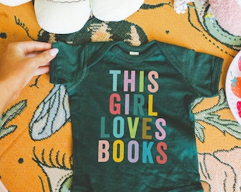 This Girl Loves Books Infant Bodysuit, Raise a Reader, Reading Infant Bodysuit, Infant Clothing, Baby Shower Gift