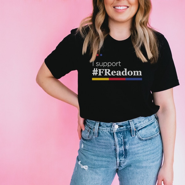 Official #FReadom Short Sleeve T-shirt |  Librarian Reading T-shirt | Bookish Tshirt