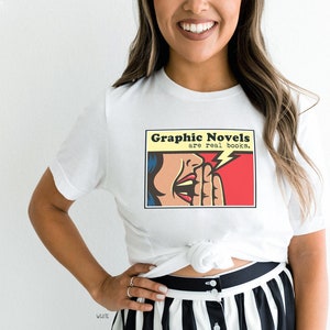 Librarian & Reading Tshirt | Graphic Novels Are Real Books | Comics | Gift for Librarian