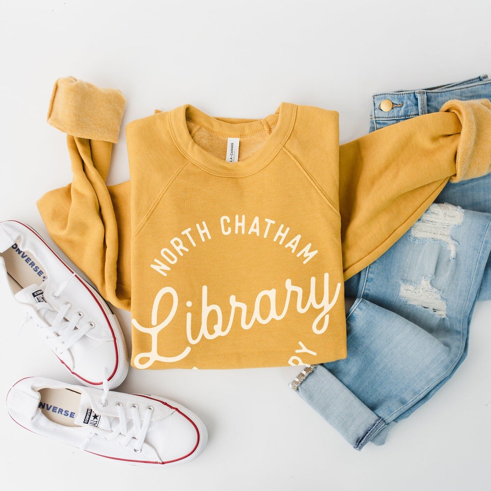 Custom Library And School Name Unisex Crewneck Pullover Sweatshirt | Librarian & Reading Sweatshirt New Fashion