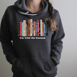 Bookish Cozy Reading Hoodie Reader Gift Bookworm Intellectual Freedom Literary Activism Banned Books Protest Sweatshirt Book Lover Gift