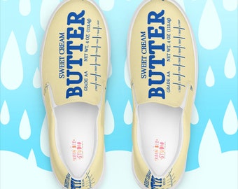 Yellow Butter Stick Women's Slip-on Canvas Shoes