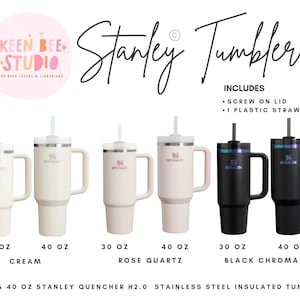 Custom Lily Floral Stanley© Engraved Tumbler Flowers Stainless Steel Cup Nature Lover Gift imagen 6