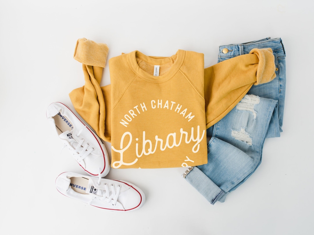 Custom Library and School Name Unisex Crewneck Pullover Sweatshirt
