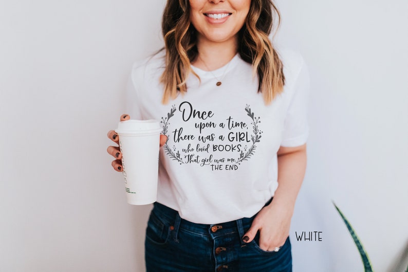 Once Upon a Time a Girl Who Loved Books Librarian Reading White