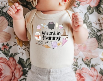 Wizard in Training Potter Baby Onesie© | Nerdy Baby Shower Gift