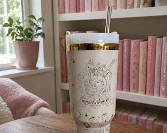 Vaso grabado Dragon Fantasy / En mi era de fantasía Stanley© Regalo para amantes de los libros