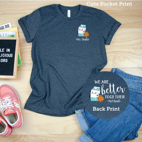 Teacher Shirt Better Together Cookies Milk Elementary Etsy Teacher Shirt Better Together Cookies Milk Elementary Etsy