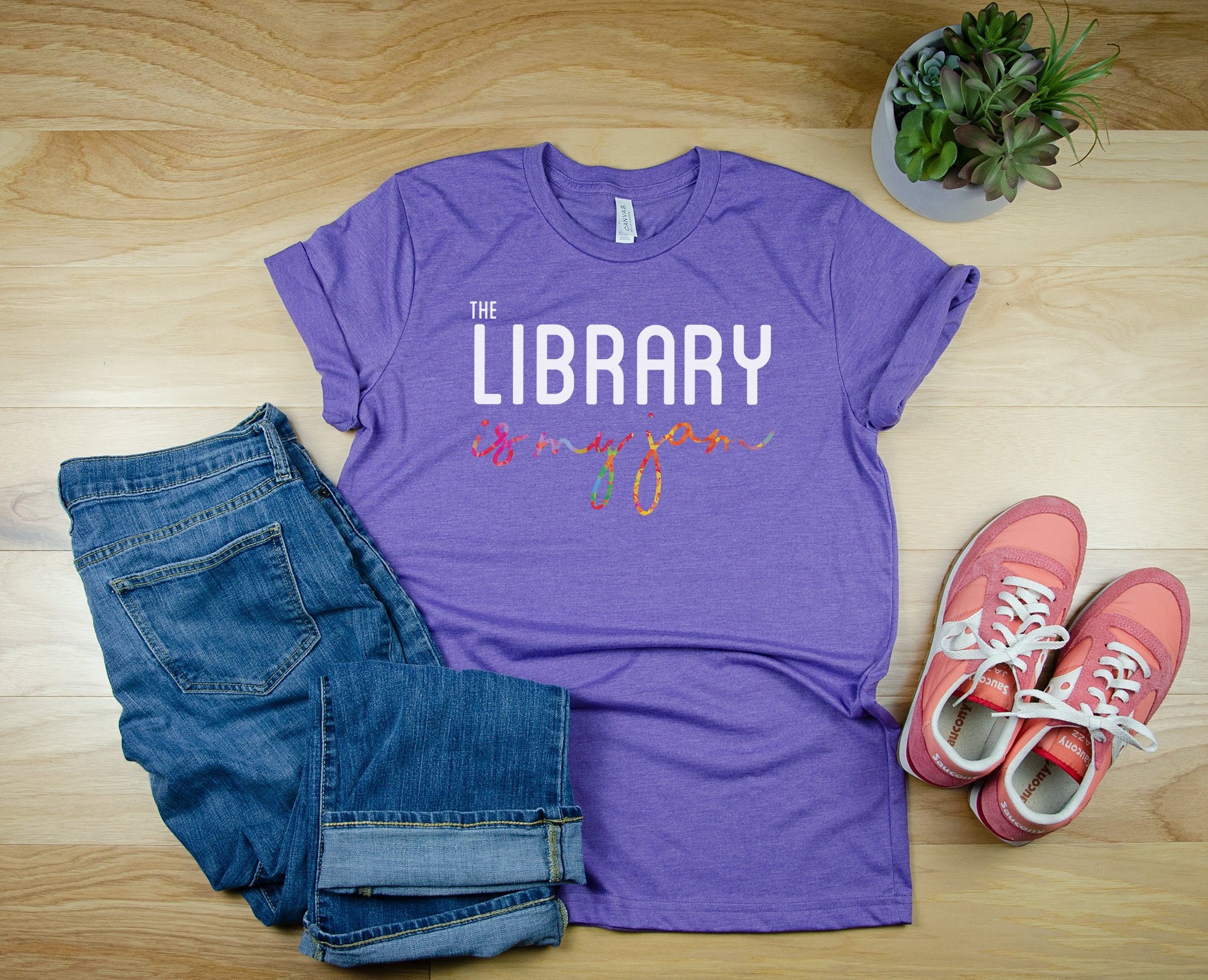 The Library is my Jam Librarian T-shirt Super-Soft | Etsy