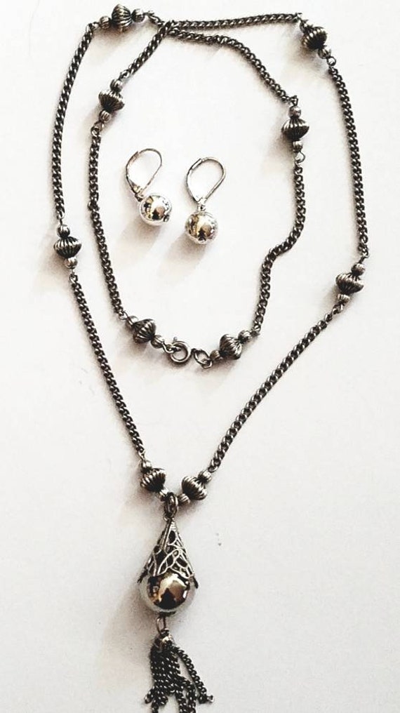 1950's Vintage Coro Tassel Necklace and earrings s