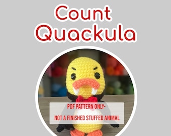 DIGITAL PDF PATTERN Count Quackula Amigurumi