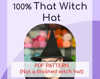 DIGITAL CROCHT PATTERN (pdf) for 100% That Witch Hat