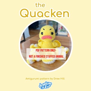 DIGITAL PDF PATTERN The Quacken Amigurumi