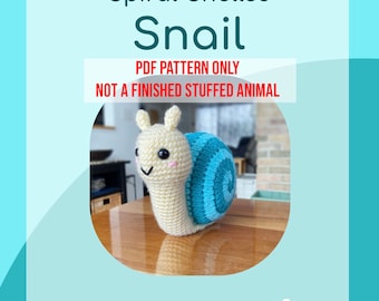 DIGITAL PDF PATTERN for Spiral-Shelled Snail Amigurumi