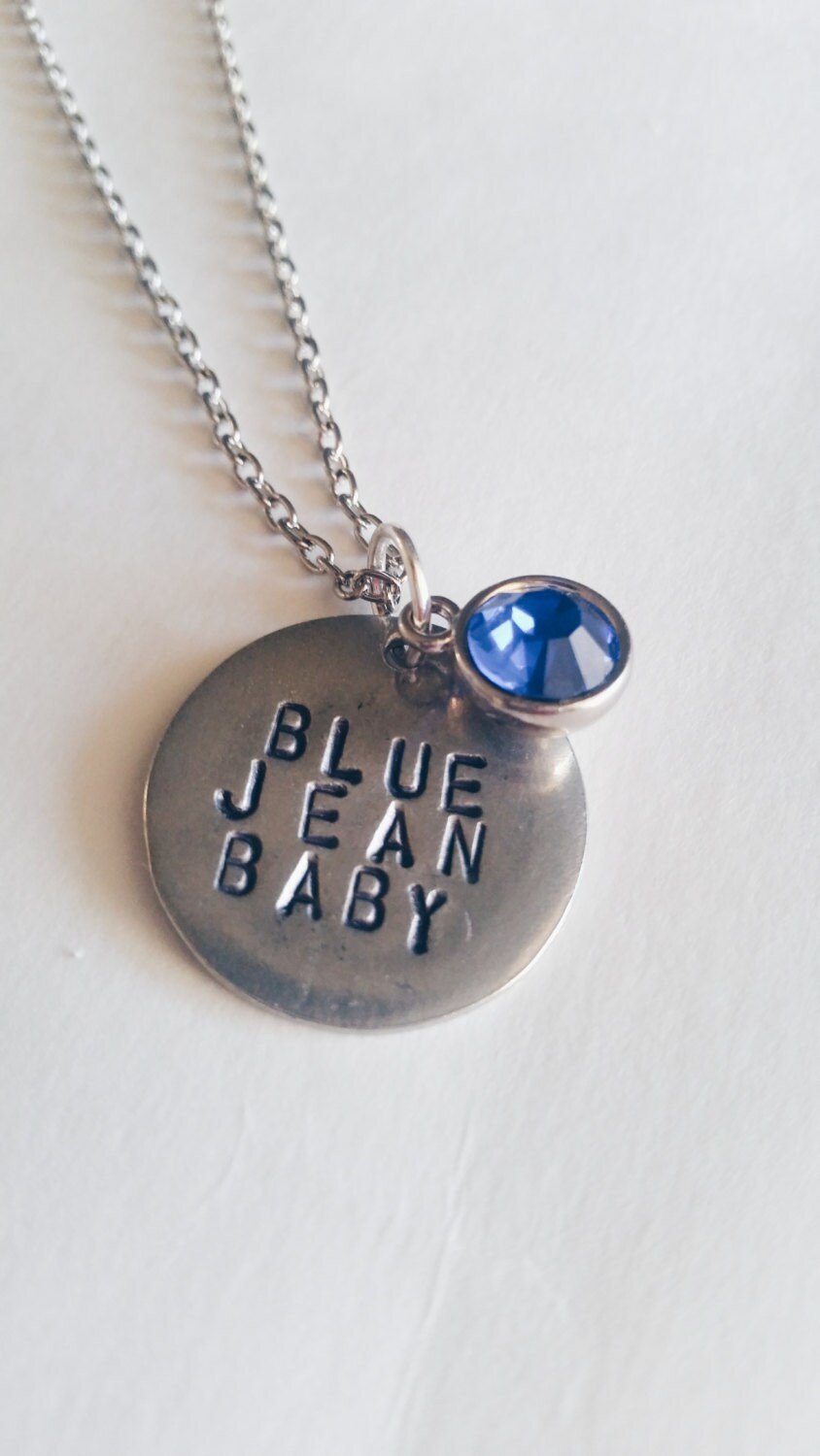 Blue Jean Baby Elton John Tiny Dance Lyrics Necklace Etsy