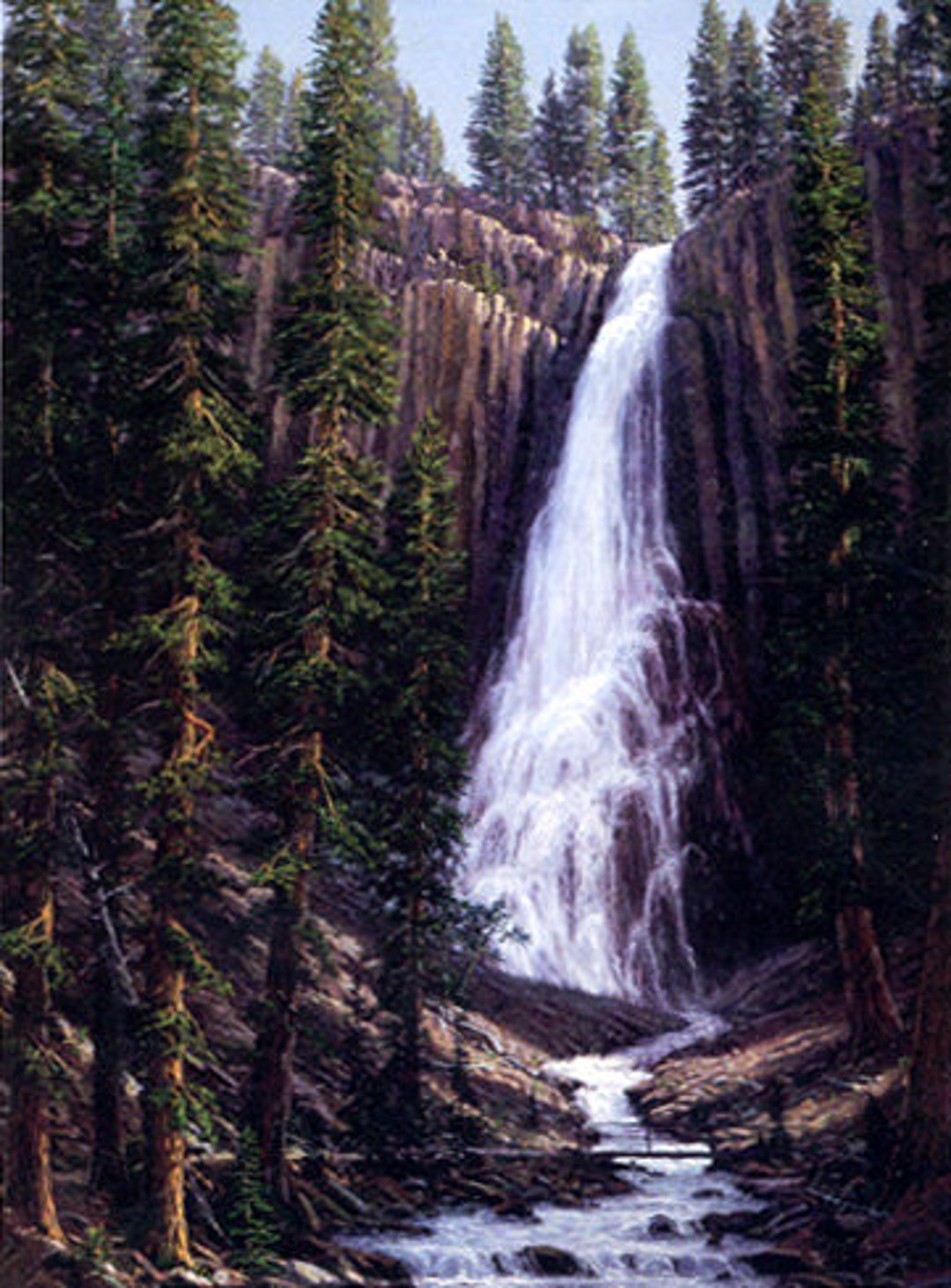 Montana's Palisade Falls Limited Edition Lithograph Etsy