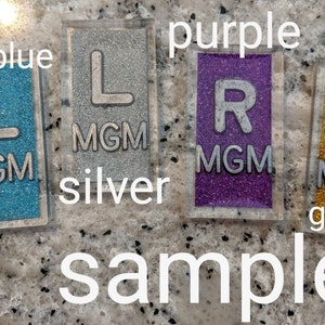 One set Custom X-Ray Markers With Glitter Background and Lead Letters