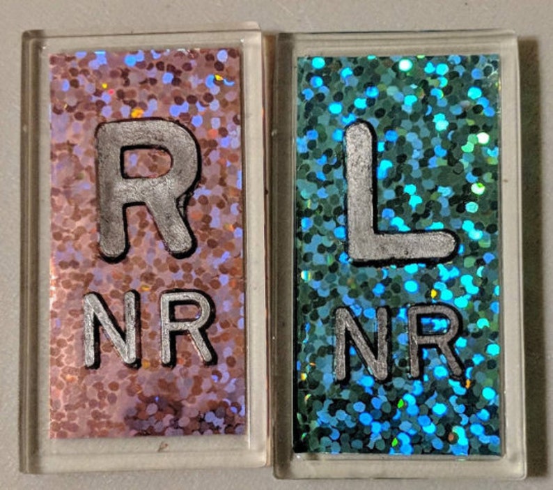 One Right Holographic X-Ray Marker with Initials image 2