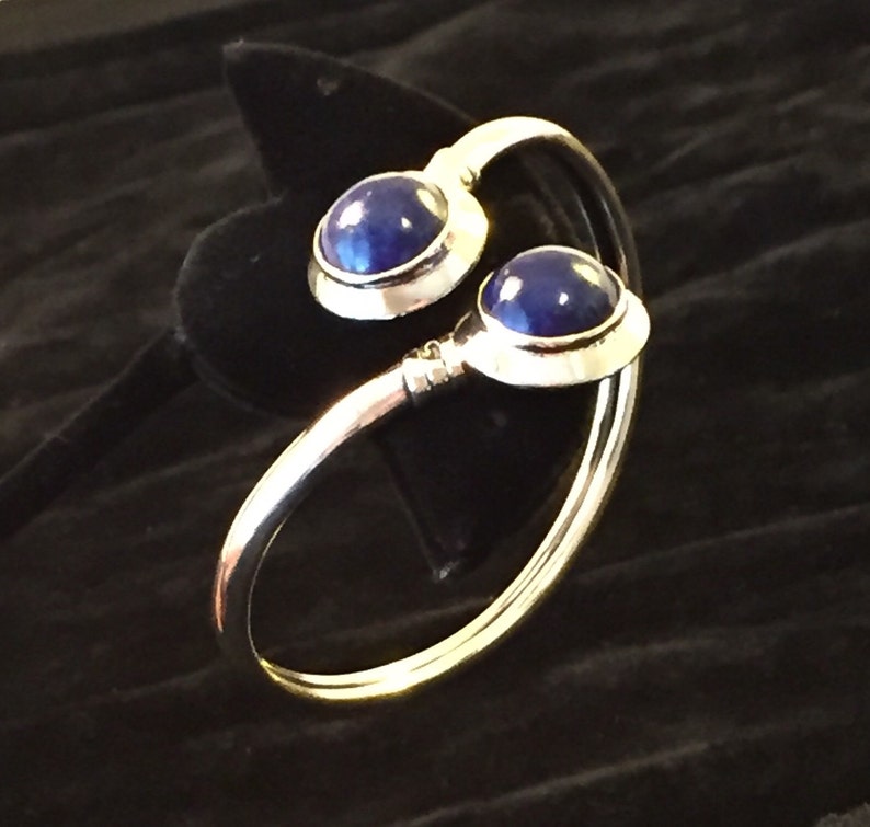 Wire bracelet Ethnic jewelry. Silver stone jewelry Genuine Lapis lazouli silver adjustable bracelet Unisex bracelet Bangle