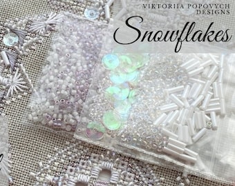 Bead and thread packs for "Snowflakes" by MilleFleur